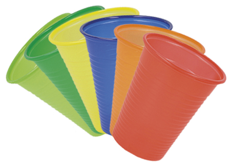 Plastové kelímky (pohárky) (100ks/bal) - různé barvy