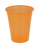 Plastové kelímky (pohárky) oranžové (100ks/bal)
