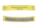 Diamantové kovové pásky - 5ks - FINE (žlutá)